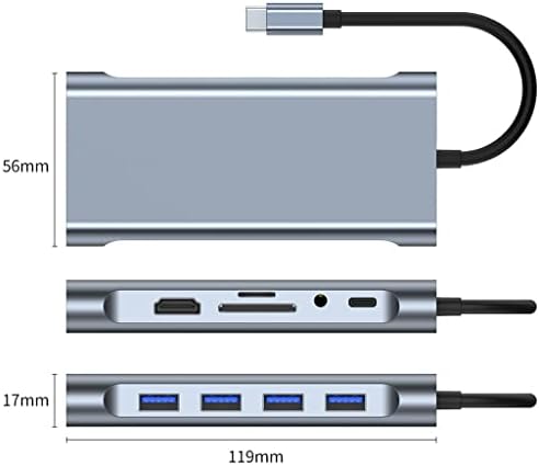 LHLLL За Приклучок Од Типот C Пристаниште C До-Компатибилен USB 3.0 Адаптер TF SD Читач Pd Полнач Приклучок За Сплитер На Воздух