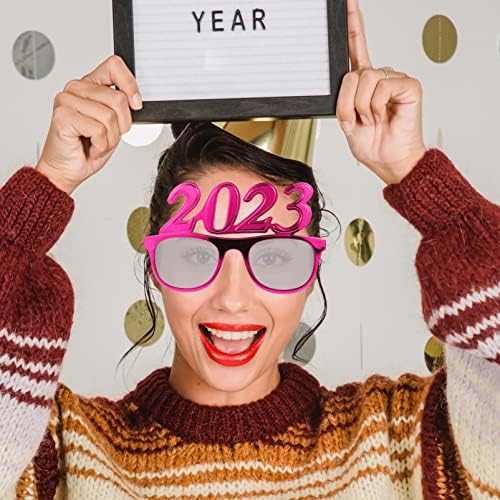 Декор за Ноќта на вештерките на Sewacc 1 пар Нова годишна очила за очила 2023 година Новогодишни очила за забава Смешни очила 2023 Декоративни