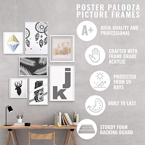 Постер Палооза 30х40 Современа рамка за слика на сребро дрво - Комплетна со акрилик на рамка, поддршка и хардвер