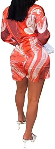 Uni Clau жени со две парчиња тренерки за каузално печатено копче со долг ракав надолу по кратки панталони со кратки панталони