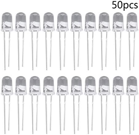 Othmro 50pcs 5 mm Шарени LED диоди светла Електроника компоненти на светло -диоди кои емитуваат диоди
