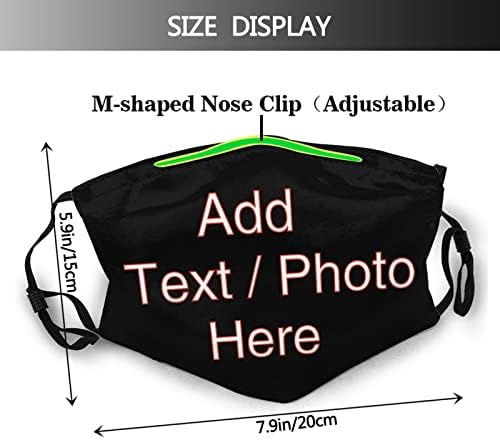 Прилагодена маска за лице, покритие со филтер персонализиран со дизајн на лого за слики Дизајн на дише крпа за спортови на отворено