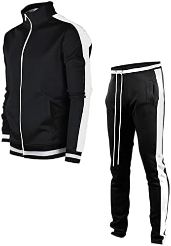 Larisalt zip up hoodie y2k, машки тренерки поставува целосна зип со долги ракави Активни 2 парчиња облеки