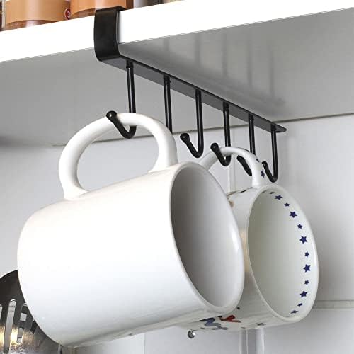 Држачот за чаша за кафе во кабинетот под куката за чаша може да се користи во кујната, погодна за полица дебела 1 инчи или помала -само погодна за рамни ормани за колк