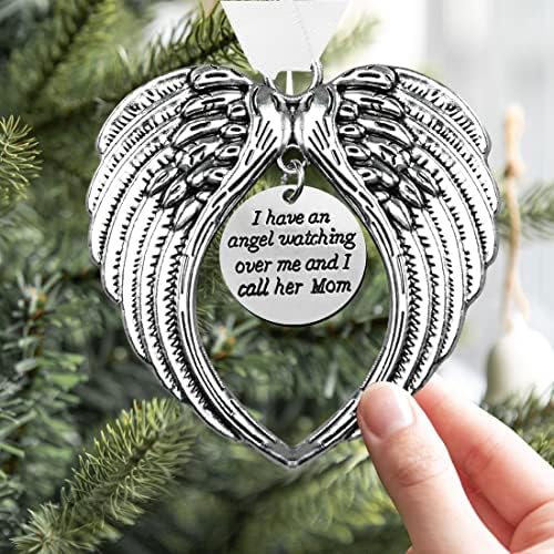 Божиќни спомен -обележја што висат украси Ангелски крилја, спомен -подароци за губење на мајката имам ангел што ме гледа над мене,