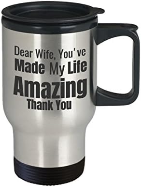 Драга Сопруга, Ми Го Направи Животот Неверојатен Ви Благодарам - Новина Роденден Чај Кафе Патување Кригла Подароци