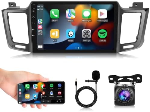 Андроид Автомобил Стерео за Тојота РАВ4 2013-2019 Со Apple Carplay, Rimoody 10.1 Инчен Екран На Допир Автомобил Радио Со GPS