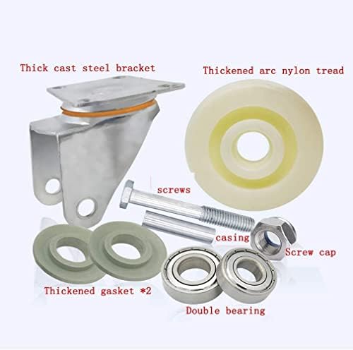 тркалца Тркалца 3 Инчи Тешки Тркалца Најлонски Тркалца 4 Парчиња Мебел Тркалца Со Сопирачки Вртење Мала Количка Влечење Кардирективно Тркало