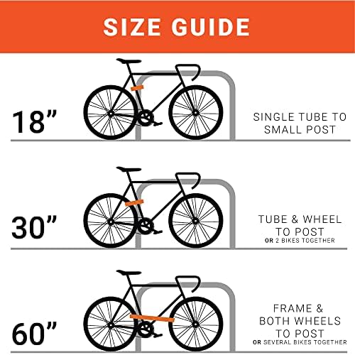 Отолок Хексбанд лесна, дополнителна тешка комбинација за заклучување на велосипеди | Челик и Кевлар | Идеално за возење велосипед, е-мобилност и опрема за отворено