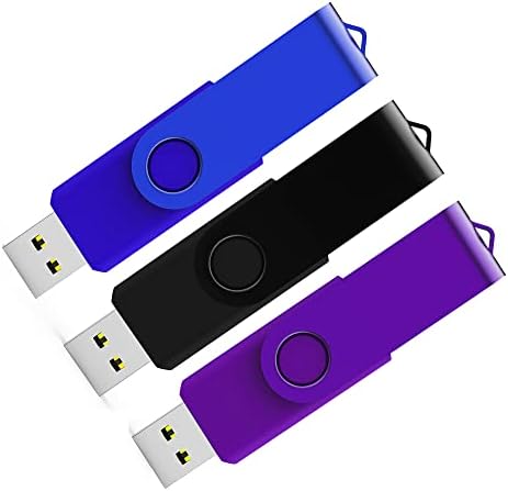 USB Флеш Диск 64GB 3 Пакет, Масовно USB 2.0 Флеш Дискови Палецот Диск Вртливата Меморија Стап Скокни Диск Пенкало Диск Поштенски Диск