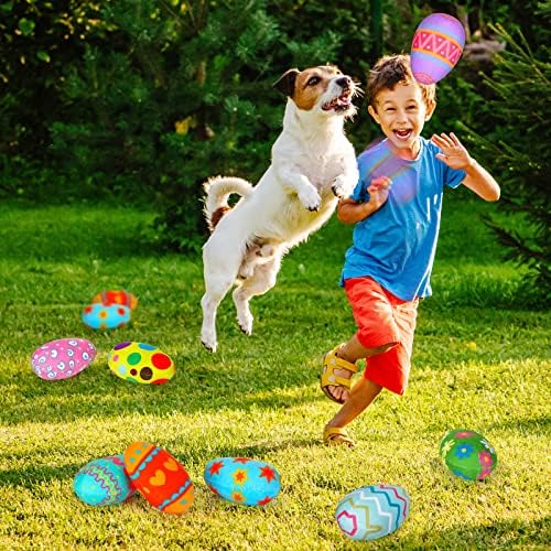 8 Парчиња Велигденски Играчки За Кучиња Велигденско Јајце Куче Играчка Со Писклив Кадифен Велигденски Јајца Куче Писклива Играчка