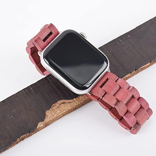 Едвардквок Компатибилен Apple Watch Band 38mm 40mm 41mm Дрво Компатибилен Iwatch Бенд/Ремен Компатибилен Apple Watch SE &засилувач; Серија