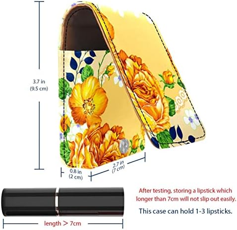 Куќиште ЗА Кармин ОРИУКАН, Симпатична Пренослива Торба За Шминка Козметичка Торбичка, Организатор На Шминка За Држач ЗА Кармин, Пастирска Жолта Роза Цвет Пролет Гр