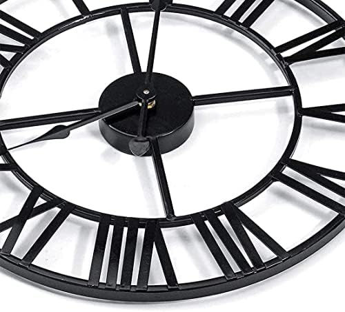 30 инчен Голем Метален Ѕиден Часовник, Индустриски Внатрешен Надворешен Водоотпорен Уметнички Декор Модерни Часовници, Европско