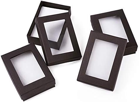 БАКНЕЖ 60 парчиња Црни Кутии За Подароци 3, 5х2, 6 инчни Мали Картонски Презентациски Кутии За Накит За Кутија За Подароци За Нараквици