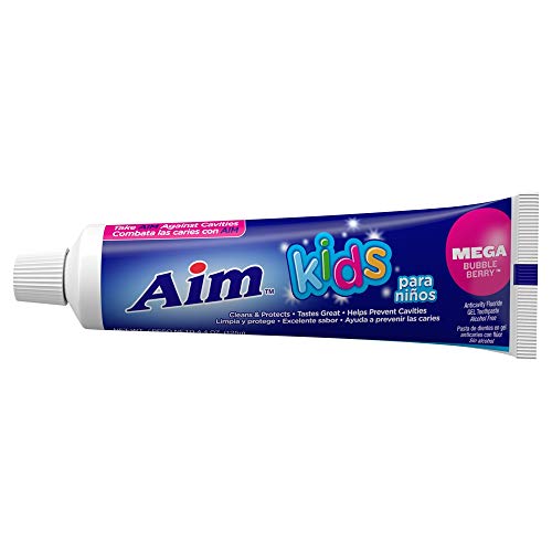 Aim Kids Mega Bubble Berry Anticavity Fluoride Gel Паста за заби - 4,4 унца