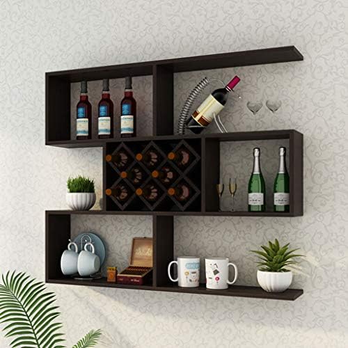Вино држач за дрвени чаши држач за лепки што висат кујнски бар за складирање на кујнски бар J1031, PIBM, црна, 80 * 15см