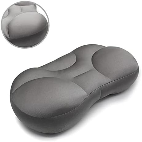 Fonowx 20inch кревет перница 3D ергономска перница за спиење олеснување на вратот и грбот, темно сива