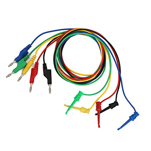 P1045 5PCS Стабилен приклучок за банана за да го тестирате кабелскиот комплет за кабел за кабел за кабел за повеќекратни додатоци за кабелска