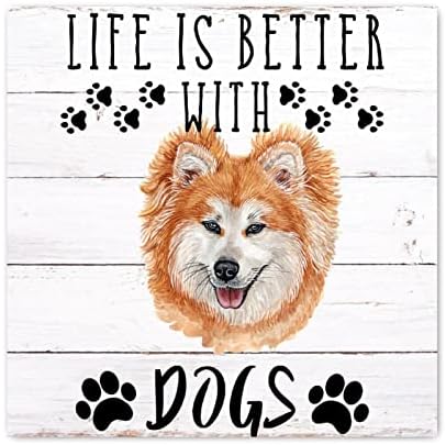 Evans1nism дрвото потпишува дека животот е подобар со кучињата wallидни уметности знак Шнаузер куче христијански домашен wallид декор, кучиња,