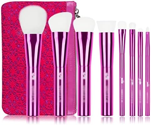 WPYYI четка за шминка-8portable розова синтетичка коса со шминка за шминка поставено-бегнер за шминка алатка за скулптурирање на очила за