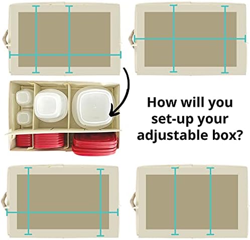 Кутија За Организатор На Контејнери за Складирање Храна хапибокс - Организатор На Кујнски Фиоки Компатибилен Со Тапервер, Гумена Слугинка, Радосни