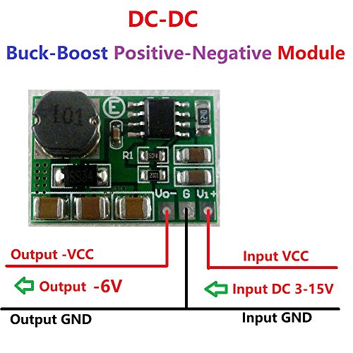 430MA 3V 3.3V 3.7V 5V 6V 9V 12V 15V до -6V DC-DC Boost-Buck +/- напон позитивен на модулот за негативен конвертор