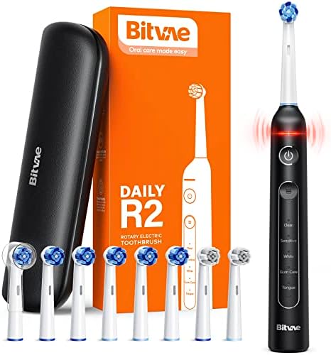 Bitvae Ultrasonic & ротирачки електрични четки за заби за возрасни и деца - АДА прифати Sonic четки за забивање на заби со 8 глави