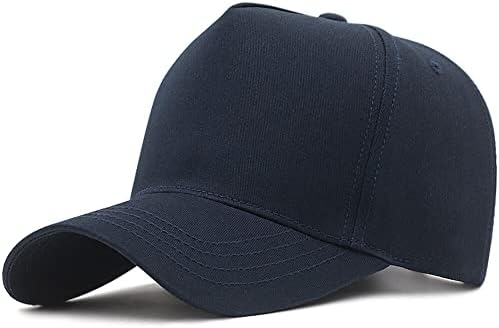 XXL 62-65см преголема капа од 5-панели за бејзбол капа, мажите обичен памук Твил структурирана капа