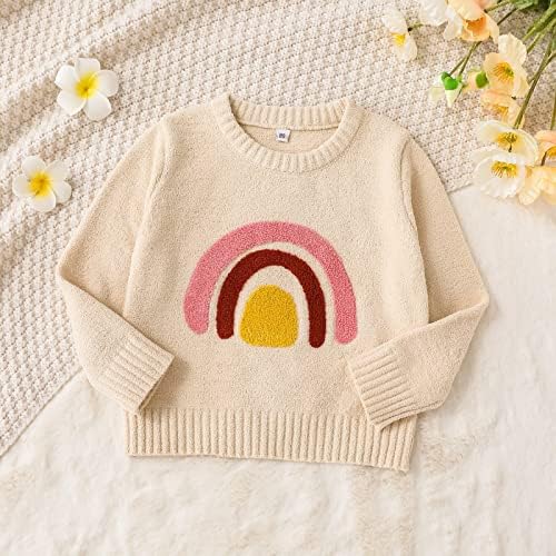 Бебе плете топол џемпер за мали деца девојки девојки симпатична шема на виножито пулвер џемпер есен зимски врвен облека