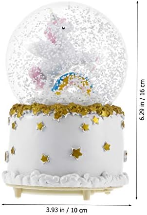 Kesyoo kistory krousse kuse snow globes виножито кристално снег -врнежи музичка кутија декоративна десктоп украс роденденски подарок за девојчиња