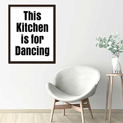 Рустикален стил виси wallиден знак со кујнски цитати Оваа кујна е за танцување рамка дрвена плакета за предниот трем фарма куќа тремот