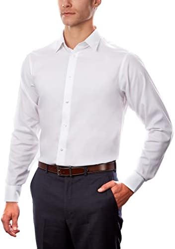 Машка кошула за фустани за машка маж во Калвин Клајн, редовно вклопување на неелезно истегнување цврсто