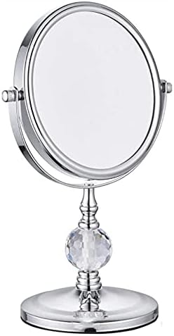 ACCDUER Малку Огледало Шминка Суета Огледало, Десктоп Двострани Убавина Огледало Зголемување Козметички Огледало 360° Вртливата Бања Огледало