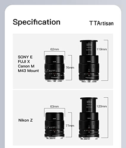 TTArtisan 40mm F2. 8 Макро ОБЈЕКТИВ APS-C 1: 1 Зголемување Макро Објектив Прирачник Фокус Премиер Фиксна Фокус Објектив За Никон Z-Монтирање