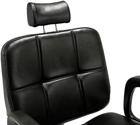 Llamn опрема за убавина за коса Класичен црн бербер стол хидрауличен мебел за салон за салони за салон