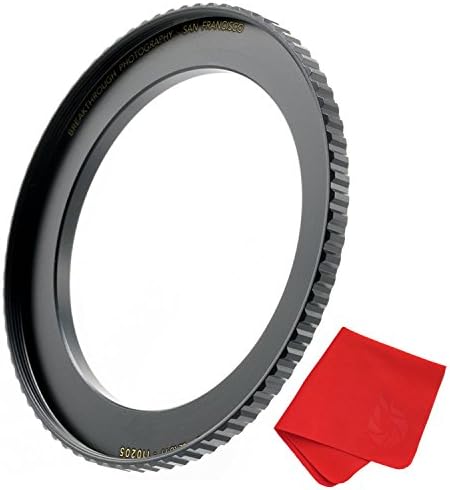 Фотографија на пробив од 49мм до 72мм засилен леќи Адаптер прстен за филтри, изработен од ЦПУ машински месинг со мат црна електропланирана