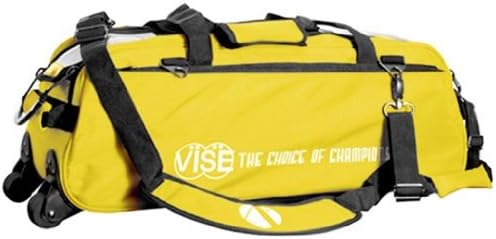 Vise Clear Top 3 Toll Roller Bowling Bag- Yellow/црна