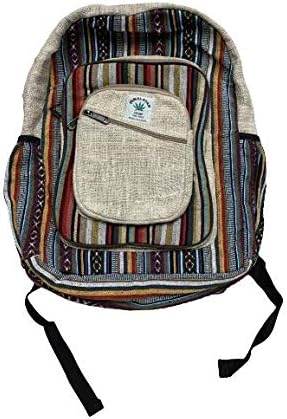 Хималајска група Сите природни рачно изработени мулти џеб чист ранец на лаптоп од коноп #6
