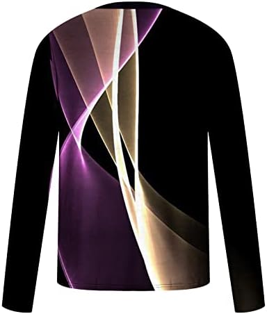Дизајнерски Машки Кошули 3д Дигитално Заслепено Печатење На Линија Кружен Врат Пуловер Со Долги Ракави Блуза Што Ја Отстранува Влагата