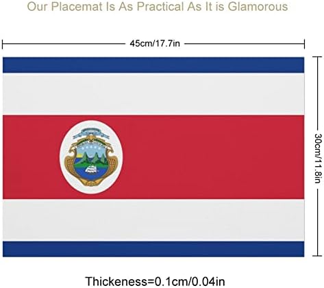 Подлога за знаме на Костарика ПВЦ Матици за маса што се перат за подлога за табели за табели за трпезариска маса за трпезариска маса