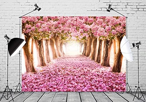 Локатор 9x6ft ткаенина пролетна розова позадина градина за деца за деца возрасни фотографии позадина Валентин свадба роденденска забава банер украси дома таписериј