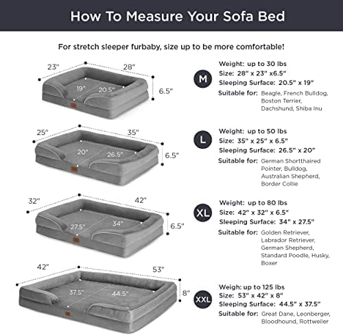 Кревети Ортопедски кучиња кревет за средни кучиња - водоотпорен постелнина за кучиња, софа со пена со отстранлив капак што може да се пее, водоотпорна