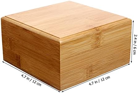Cabilock гроздобер кутија за накит недовршена кутија за складирање на дрво празно природно дрво кутија со контејнер за капаци за DIY занаетчиски