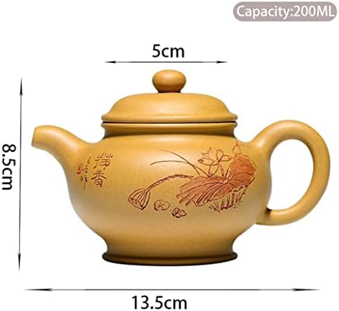 Uxzdx Виолетова глинена чајничка руда од маткадмад чај од чај од кинески зиша чај постави подароци 200 мл