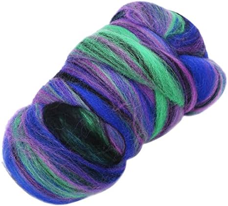 Долелај Фелтинг Волна боја Волна од црница од свила од свила чешлана волна, за да се почувствува волна ќебе за плетење алатки за плетење додатоци