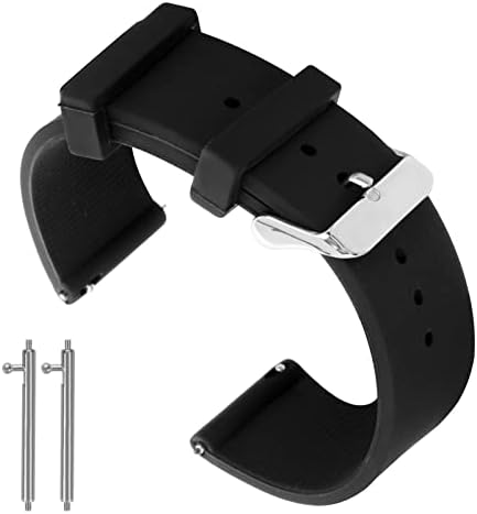 Cobee Silicone Watch Bands за мажи жени, брзо ослободување на часовници, мека гума водоотпорен спортски часовник за замена на ленти со метална тока