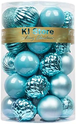 Ки продавница бронзени божиќни топки 20 парчиња 3,15-инчни украси за украсување на новогодишни украси за Божиќно дрво Ноќта на вештерките венец