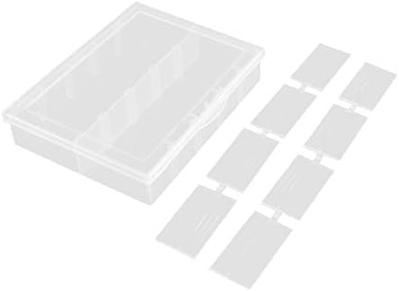 Пластична пластична прилагодлива електронска кутија за складирање на делови за складирање на кутии (Caja de almacenamiento de Piezas Electrónicas ajustables de plástico Транспаренте