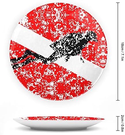 Нуркач нуркање знаме коска Кина Декоративна чинија Керамички плочи занает со приказ за украси за внатрешни работи